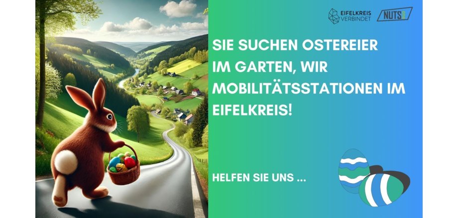Sie suchen ostereier im garten, wir mobilitätsstationen im eifelkreis helfen sie uns ... (Kalender) - Mobilitätsworkshops - Titelbild Kreisnachrichten